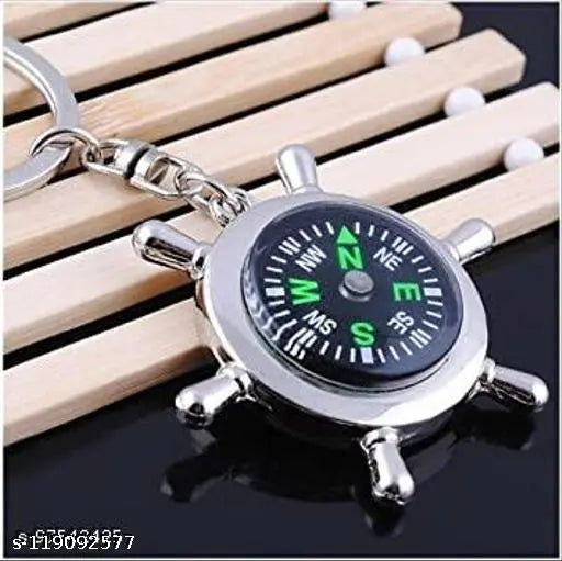 Stylish Men Silver Metal Bike Keychain (Pack-1)