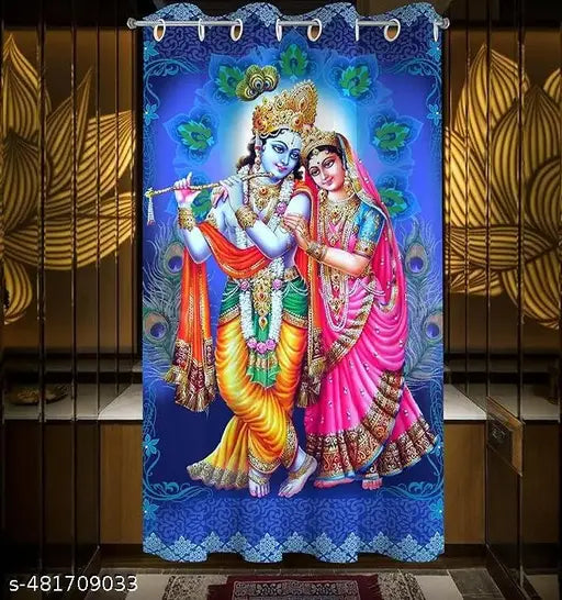 Devotional god Bhagwan Temple, mandir, pooja room curtain-1 pc