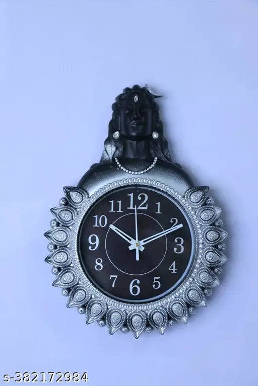 Wall clock yadi yogi Black silver