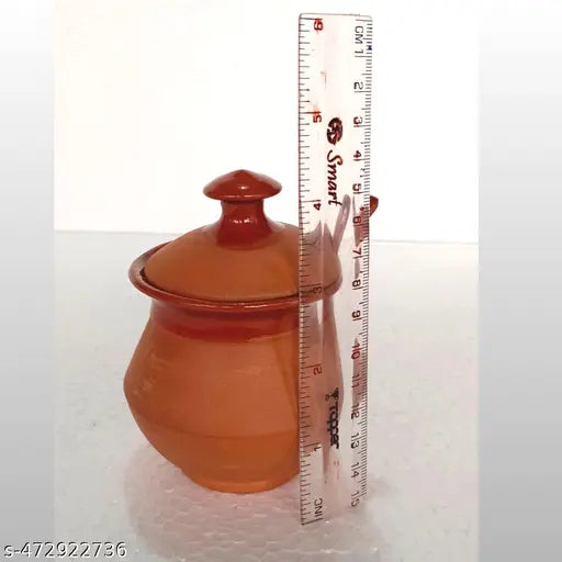 SimplyBuy Handmade Terracotta Clay Salt Pots - Eco-Friendly Traditional Pottery for Serving, Perfect for Kitchen & Dining.