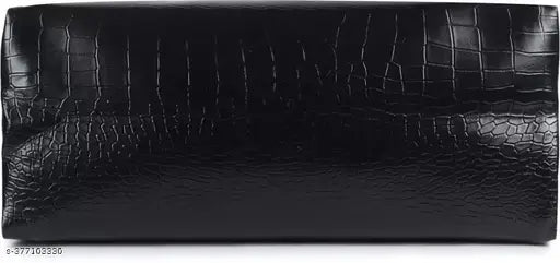 Aesthetics Croco Handbags and Tote Bag for Women and Girls (Black)