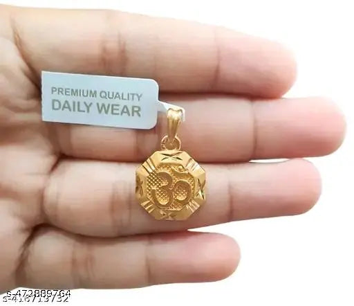 OM LOCKET WITH MICRO GOLD PLATED