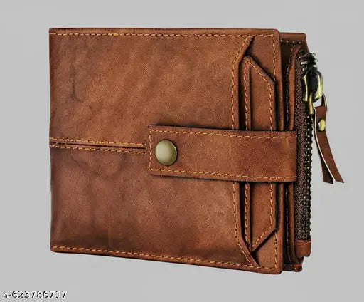 Elusive Trend Men's Wallet Leather Purse Leather Wallet for Men's & RFID Blocking Genuine Branded Leather Wallet for Men's (BROWN)