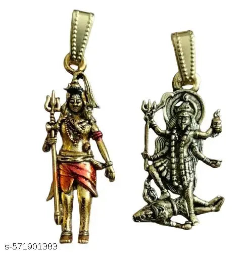 Trending stylish gold plated brass bholenath shanker Shiva kali maa locket without chain pandent nacklace for boy/men and girls/women