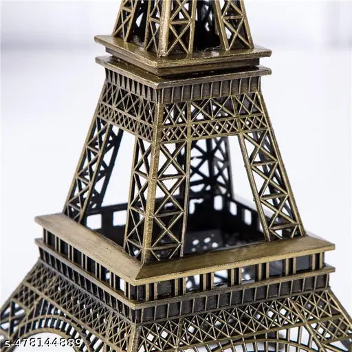 Pseudo Eiffel Tower Sculpture-18cm Metal Decor | Paris Landmark Replica for Home & Office |Decorative Centerpiece Decorative Statue for Living Room, Office, Bedroom for Travelers, Souvenir Collectors, & Housewarming