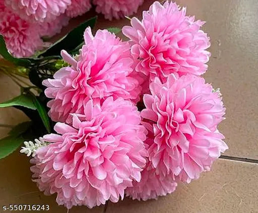 Beautiful Decorative Artificial Dhalia Flower Bunch for Home décor (32 cm Tall, Pink  Chrysanthemum Artificial Flower home decor, weddings, restaurants, hotels, and various events. Top quality Home Decor, Festival, Pooja Room ,Potpourri, Poojan Rakshaband
