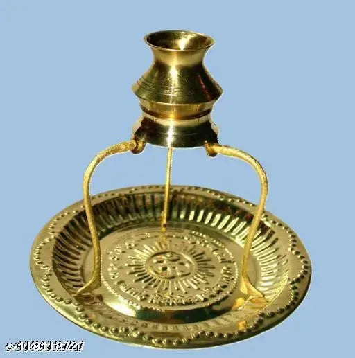 Shiva Ling | Shivling with Brass Plate, Kalash with Stand |