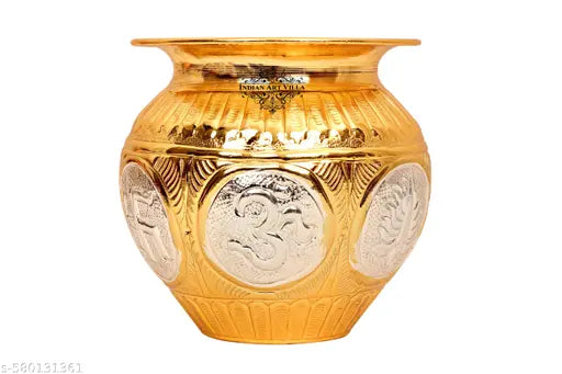 COPPER KALASH IN GOLD WITH SILVER PLATING