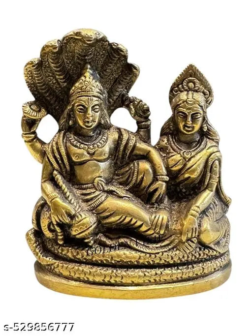 Divine Laxmi Vishnu Idols for Home Temple – Pure Brass Murti Collection