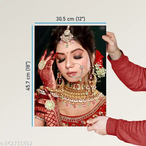 Sunitchen Set of 6 Bridal Makeup Posters – 12x18 Inches, Perfect for Beauty Parlours & Salons Décor