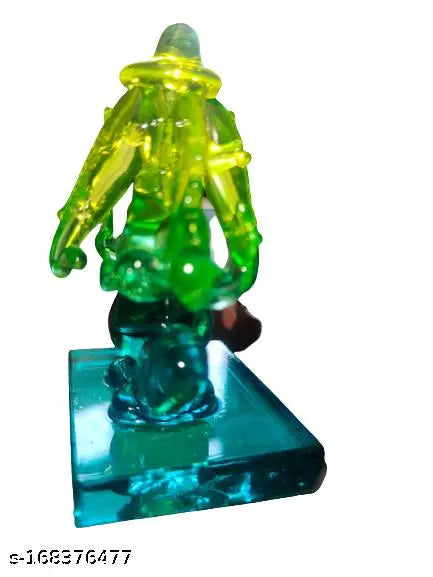 Crystal Two Face Light Green Color Ganesha Idol For Home Temple Decoration, Ganesh Idol For Car Dashboard, Ganesha Statue, Ganesh Ji Murti, Ganesh Idol, Ganesh Chaturthi Decoration .