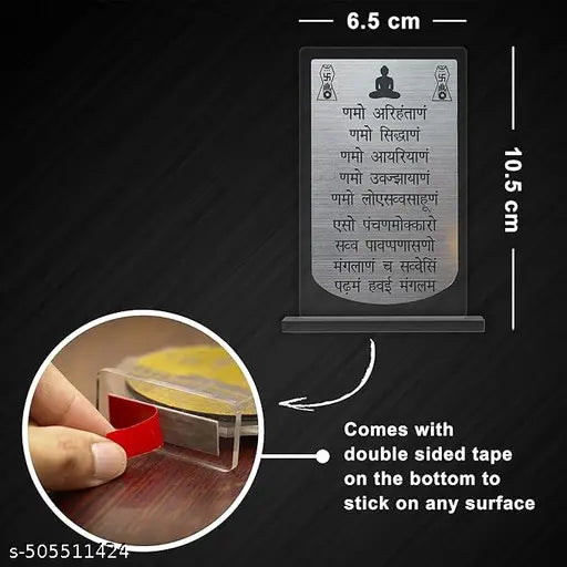 Mahavir Swami Ji's Navkar Mantra Acrylic Car Dashboard Decor