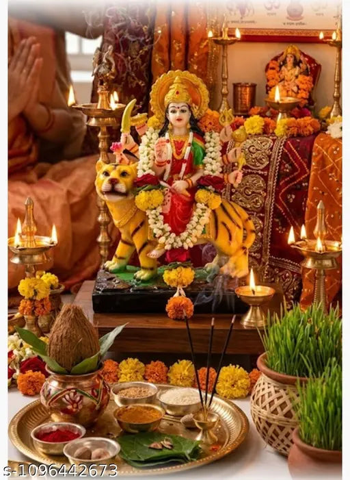 Navratri Special Mata Sherawali Maa Durga Idol – 10 cm