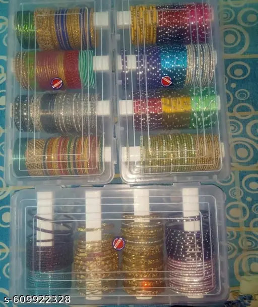 Kangan Storage Box – Transparent Plastic Bangle Organizer  Buy 4 Get 1 FREE Offer!