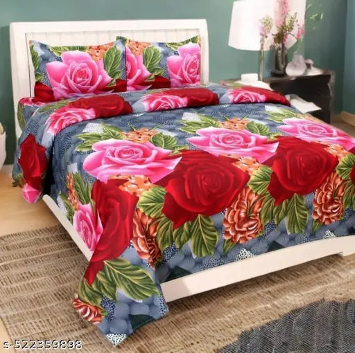 SAHAJA TRADERS PRESENT GALACE COTTON BEST SELLING  Double BEDSHEETS KING SIZE(85*85) BEDSHEETS WITH 2 PILLOW COVER,FLAT BEDSHEETS , FANCY BEDSHEETS , COTTON BEDSHEETS ,POLYCOTTON BEDSHEETS,GALACE COTTON BEDSHEETS