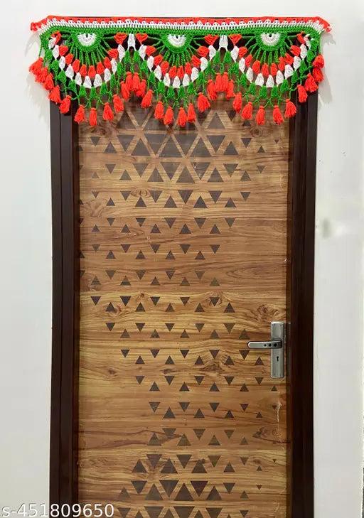 Orange And Green Colour Home Decorative Toran Lenth 3ft /Diwali /Durgapuja/Janmastami Puja Occasion Decoration.