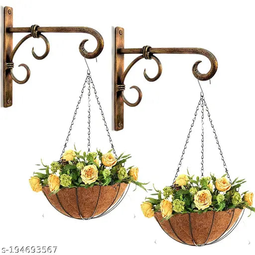 Environs Wall Hanging Plant Hook for Planters Lanterns Bird Feeders Wind Chimes Hanging Baskets Ornaments String Lights Indoor Outdoor Balcony Outdoor Hanging Brackets