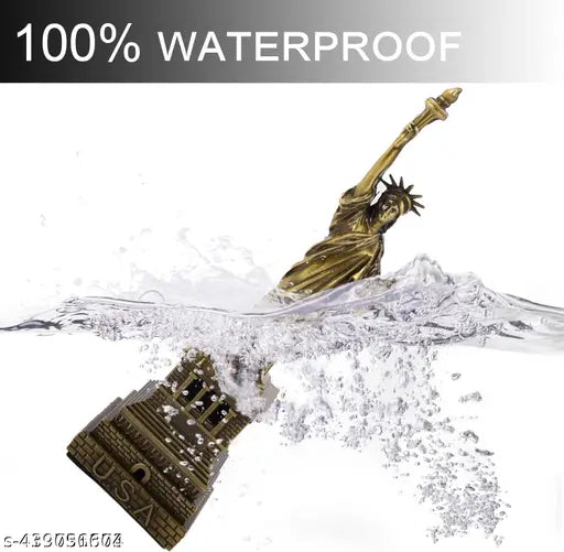 9 Shades 1 Set (2 Pcs) world Famous Building(7 Wonders)"Statue of Liberty" & "Golden Gate Bridge"Metal Showpiece Antique Statue Miniature, Car Dashboard, kids room, mother day gift, gift for her/him, Table Centerpiece,Send-Off Gift,Souvenir,Gift from Fore