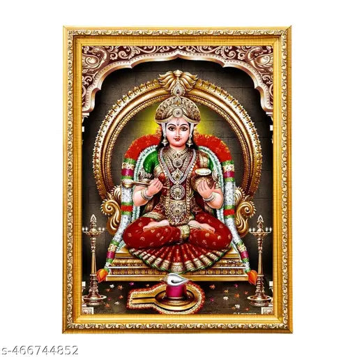 Annapurna Mata Photo Frame - Spiritual 6x8 Wall Décor | Religious God & Devotional Frames | Wall deocre | Pooja Item | Photo Frame | Pooja Photo
