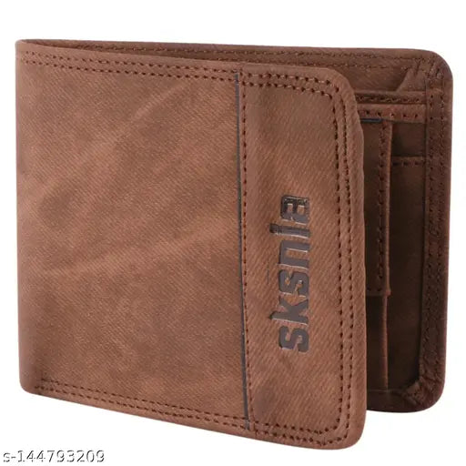 Sksnia Men Formal, Casual, Modern, Travel, Trendy, Classic BROWN PU Leather Wallet/Purse for Men & Women, Credit Card Holder, Bi Fold Slim & Light Weight PU Leather Men's Stylish Wallet Purse with Multi Card Holder Compartment
