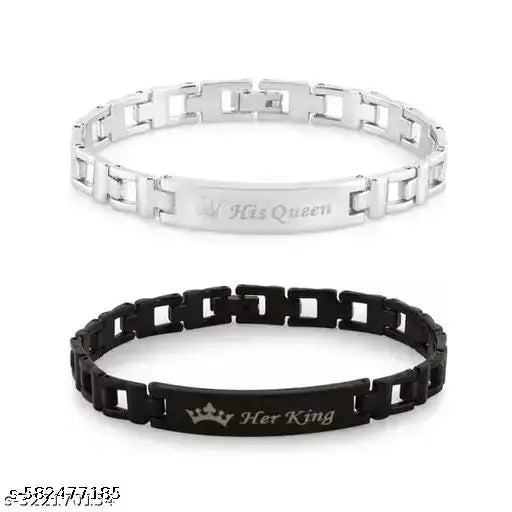 Couple Bracelets | Bracelets For Men | Women Bracelet | Valentine gifts for him and her | Bracelets for Boys & Girls | Glossy Bracelets