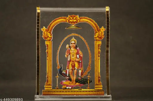 MURUGAN CABINET IDOL FOR CAR DASHBOARD-SPIRITUAL IDOL Decorative Showpiece - 13 cm  (Plastic, Gold)