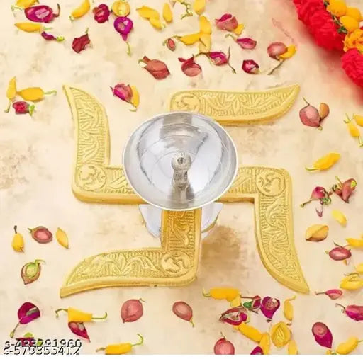 Brass Swastik Diya for pooja
