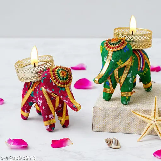 Elephant Tealight Candle Holder For Festival Decoration