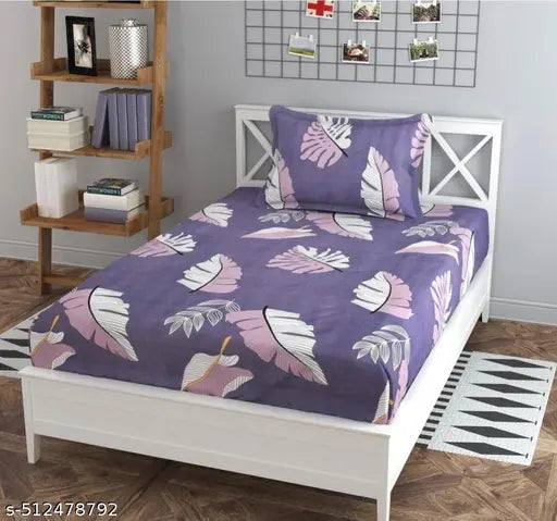 new bedsheet for single bed pack of multicolor one bedsheet one pillow cover in very best price