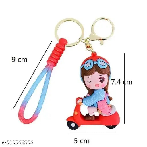 RED SCOOTY GIRL KEYCHAIN
