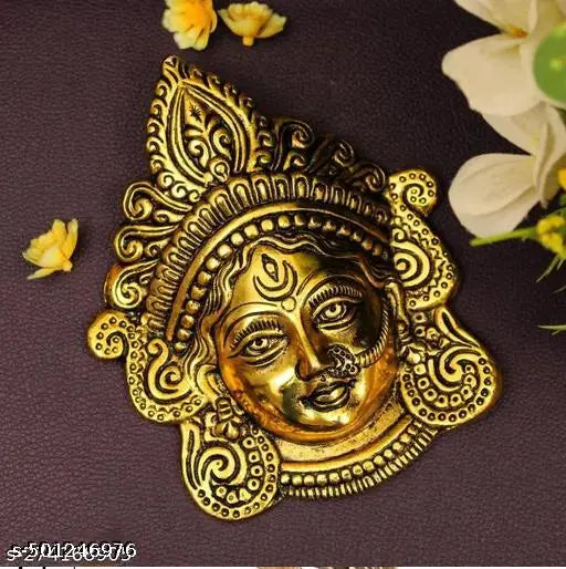 Durgaa Face Idol Wall Hanging For Luck For Home,Temple,Office And Gifting Purpose Luck, Happiness and Prosperity