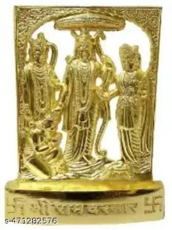Ram Dabar 6.5 cm Religious Idol & Figurine (Metal, Gold)