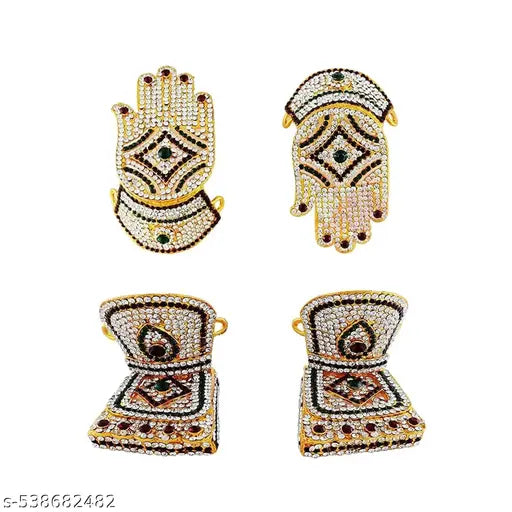 Stone Decorated Varalakshmi Hands and Legs Set / Lakshmi Devi Hands and Legs for Varalakshmi Decoration Big Size