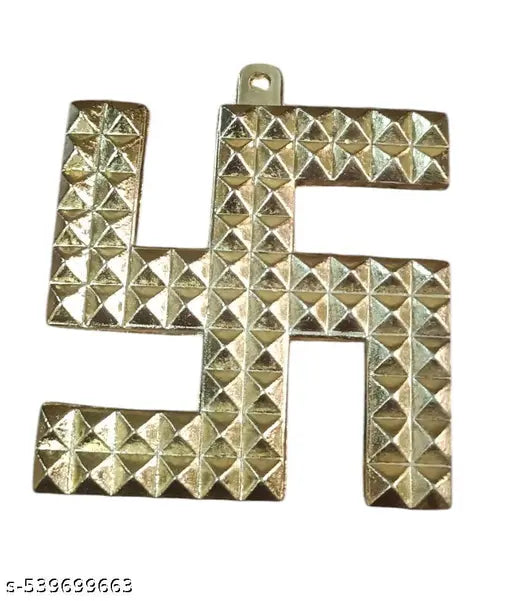 KSB Brass Metal Vastu Swastik Pyramid for Home |  Ashtadhatu Swastik Wall Hanging |  Vastu Dosh Nivaran Swastik | Swastik Pyramid