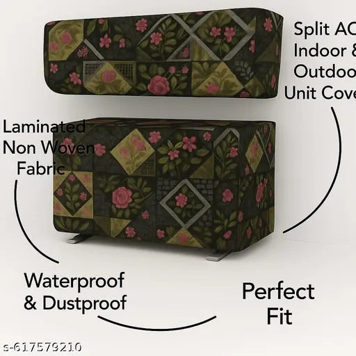 Split AC Cover for Indoor and Outdoor Unit for 1.5 Ton Capacity Water Resistance & Dust Proof