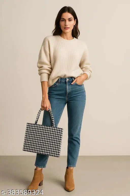 Trendy Zakat Canvas Handbag For Girls And Ladies For Casual Use