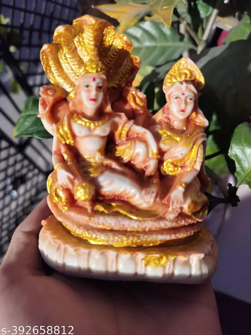 Shree Laxmi Narayan Ji  Murti | Vishnu Laxmi God Idol (marble+resin)| Murti for Home Temple| BHATT HANDICRAFTS