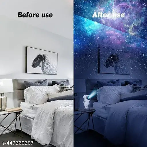 Astronaut Galaxy Star Projector Night Light With Timer Star Projector | 360°Rotation Magnetic Head | Decorating Bedroom, Home Theater, Kids Room, Study and Playroom Night Light | Astronaut LED Projection Lamp with Remote Control With USB Cable