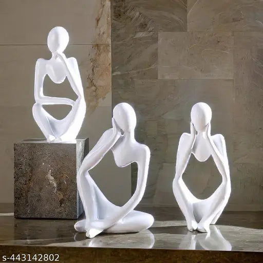 3 pcs thinker showpiece set for home decor which gives elegant look to your home ,office , restaurant,bars and shop