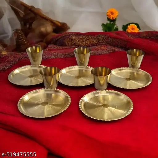 Divine Bazaar Brass Thali Set