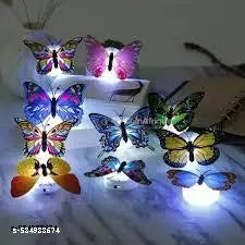 Self Adhesive Butterfly Led Night 3D Sticker (Pack of 5)