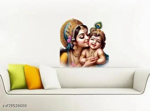 little krishna with maa yashoda Walllsticker