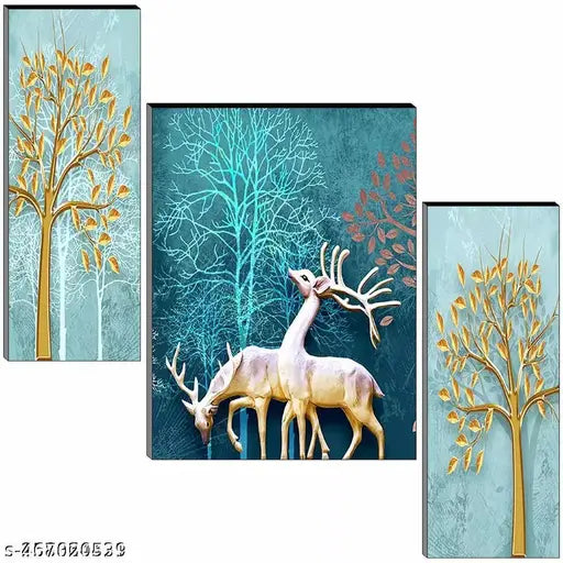 Art & Craft Set of 3 Modern art Wall Painting for Home decorative 12 Inch x 18 Inch