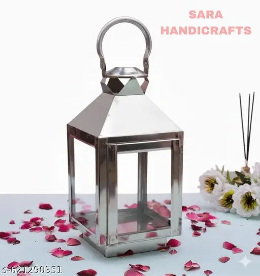 Decorative Metal Silver Lantern Best For Diwali Festivals Weddings Decoration Brass & Metal Home Decor & Puja Items By SARA HANDICRAFTS