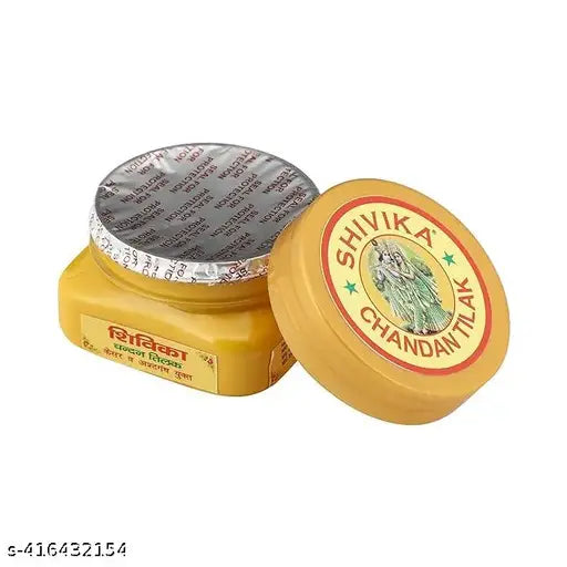 Shivika |Red|Yellow|Chandan Tilak(Combo Pack of 2)| Sandalwood Paste| Chandan tika for Daily Pooja, Meditation & Yoga