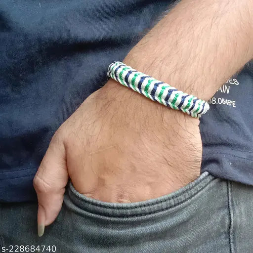 PRODUCTMINE® HANDMADE ADJUSTABLE BRACELET WRISTBAND BRACELET FRIENDSHIP BAND FOR MEN AND WOMEN SKIN FRIENDLY - MULTI COLOR