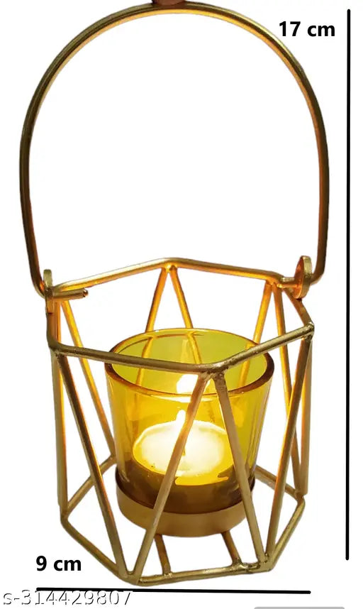 1 PCS INNER DECOR WEDDING TEALIGHT HOLDERS PORTABLE CAGE GLASS VINTAGE GOLDEN HOOP DECORATIVE TABLETOP HOME DESKTOP CANDELABRUM STYLE LANTERN FOR MODERN ORNAMENT INDOOR ART CANDLE