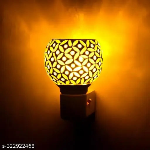 Shri Radha Krishna KAPOOR DANI Aroma Oil Diffuser With On Off Switch To Toggle For Burner & Lamp Glass, Plastic, Steel Incense Holder Set Kapoor Dani P6