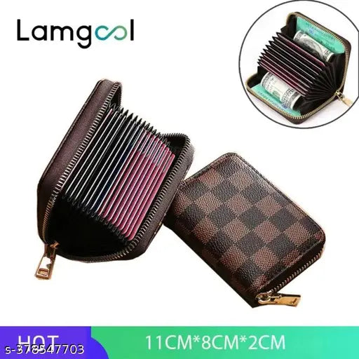 Women Casual Leather Wallet Card Holder for Girls