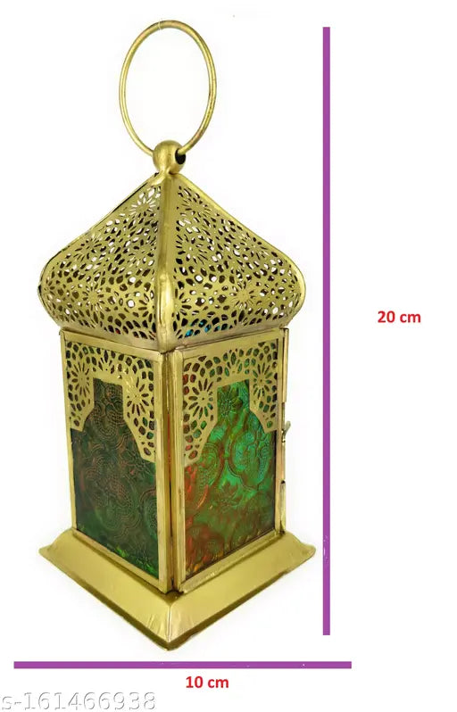 SUTEKI , Hanging Moroccan Lantern Lamp Tea Light Candle Holder For Home Decor Iron Tealight Holder (Multicolor, Pack of 1)